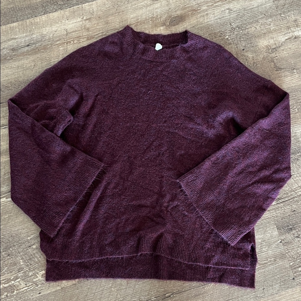 Pinkblush Burgundy Crew Neck Sweater